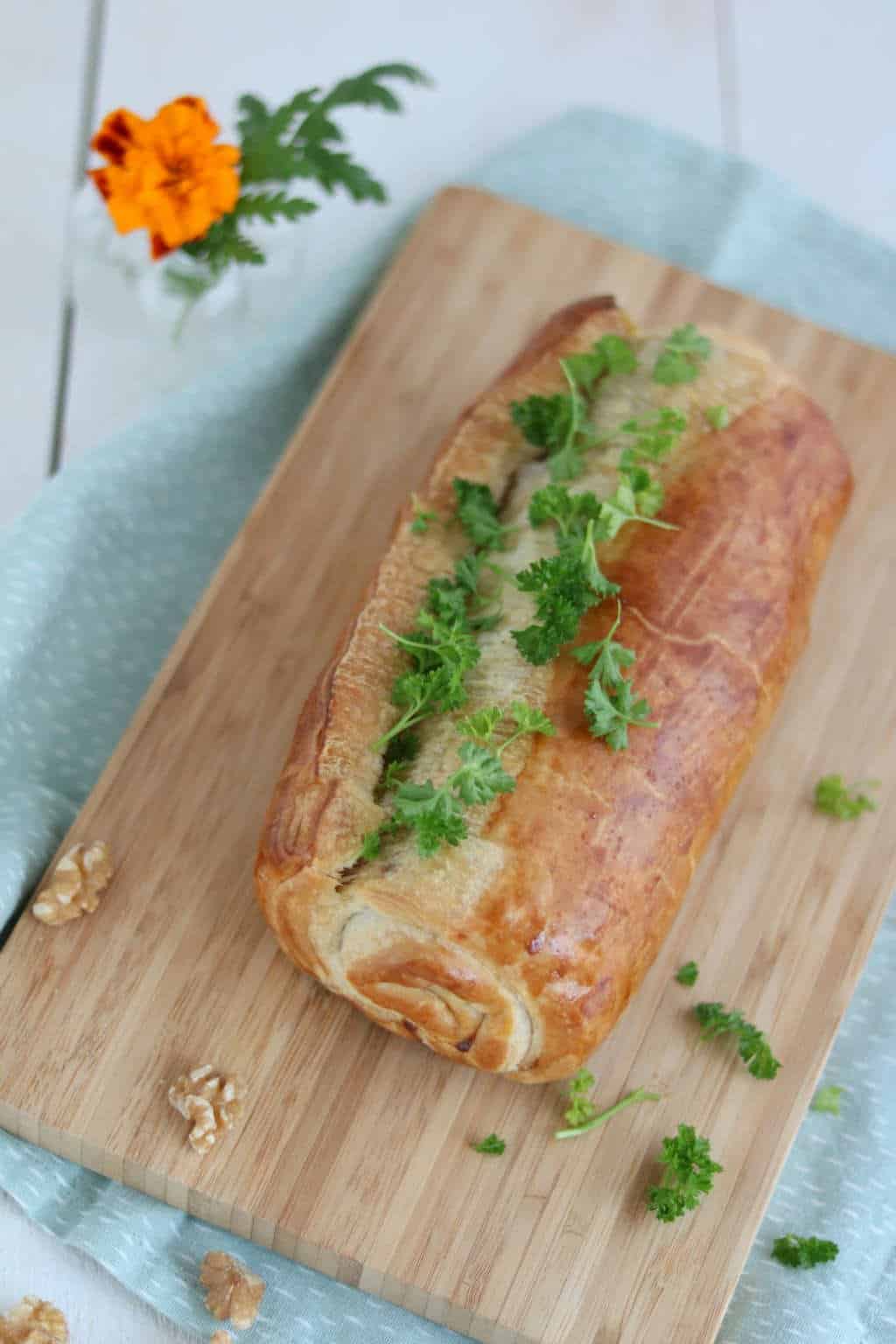 Aubergine wellington een vegetarisch hoofdgerecht of bijgerecht