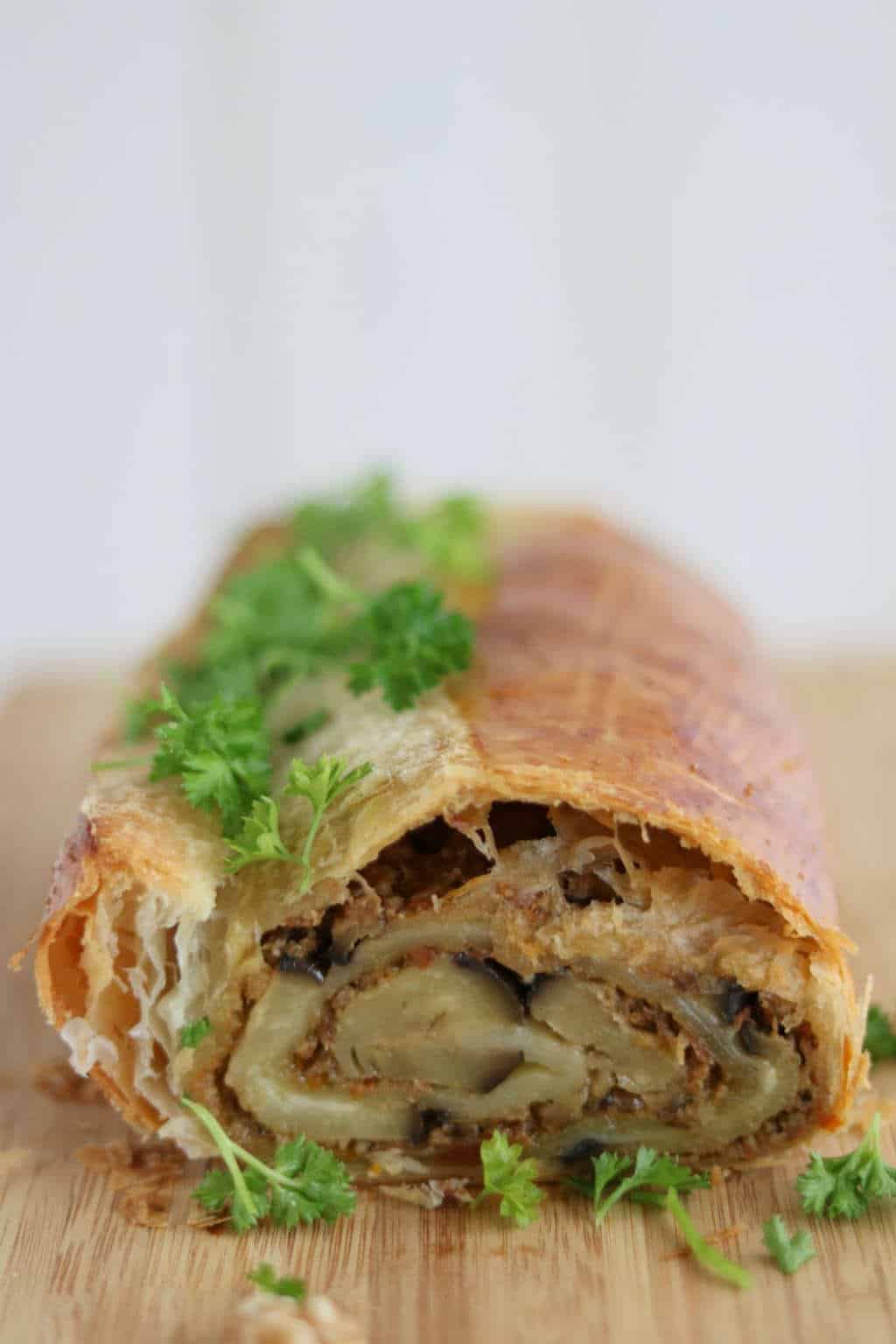 Aubergine wellington een vegetarisch hoofdgerecht of bijgerecht