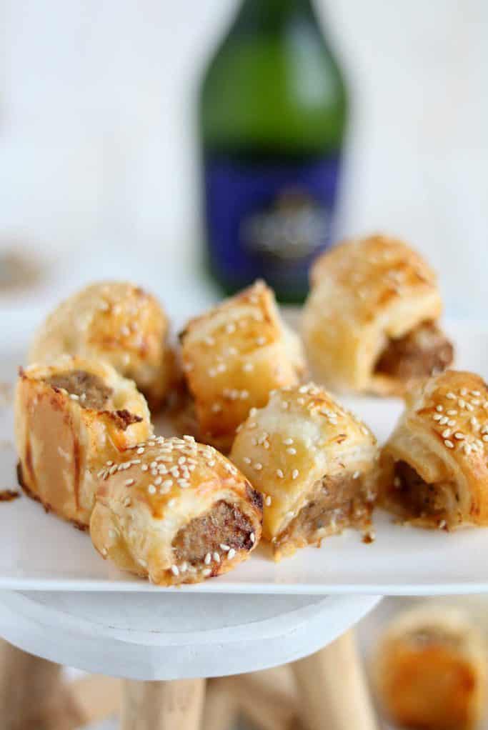Mini worstenbroodjes, een borrelhapje met 3 ingrediënten