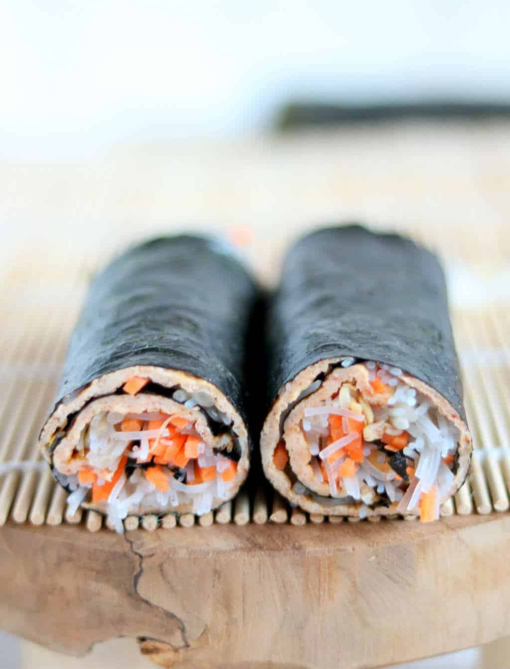 Omelet wrap met noedels 