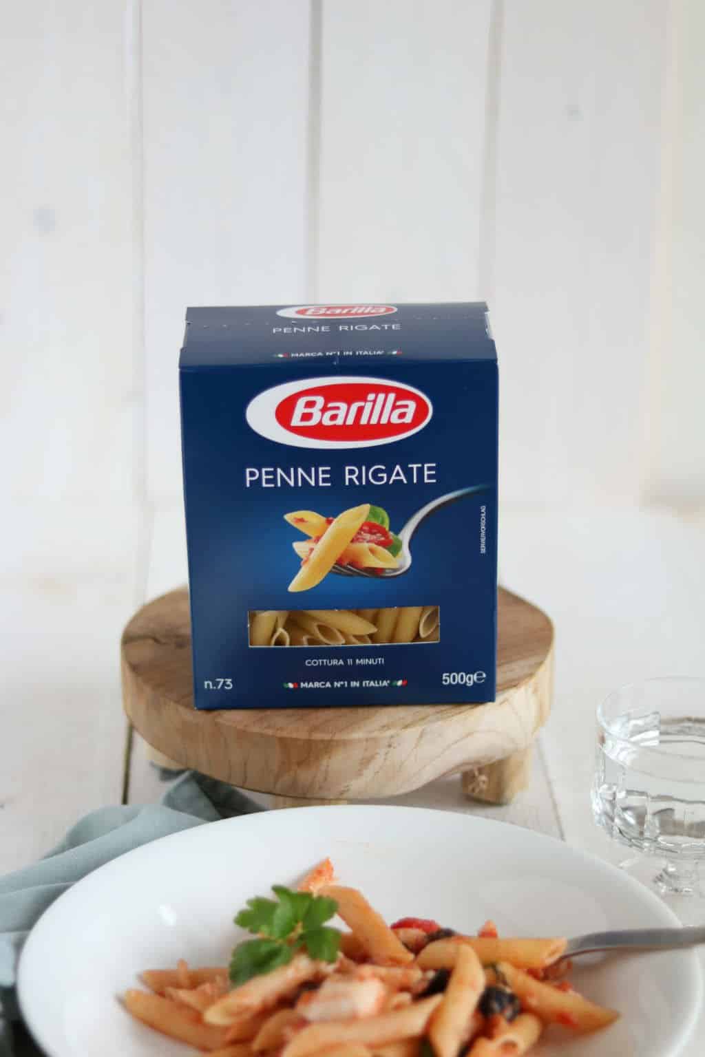 Pasta met kabeljauw en olijven