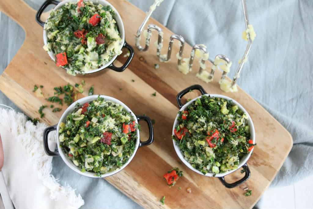 Spaanse boerenkool stamppot met chorizo en geroosterde paprika 