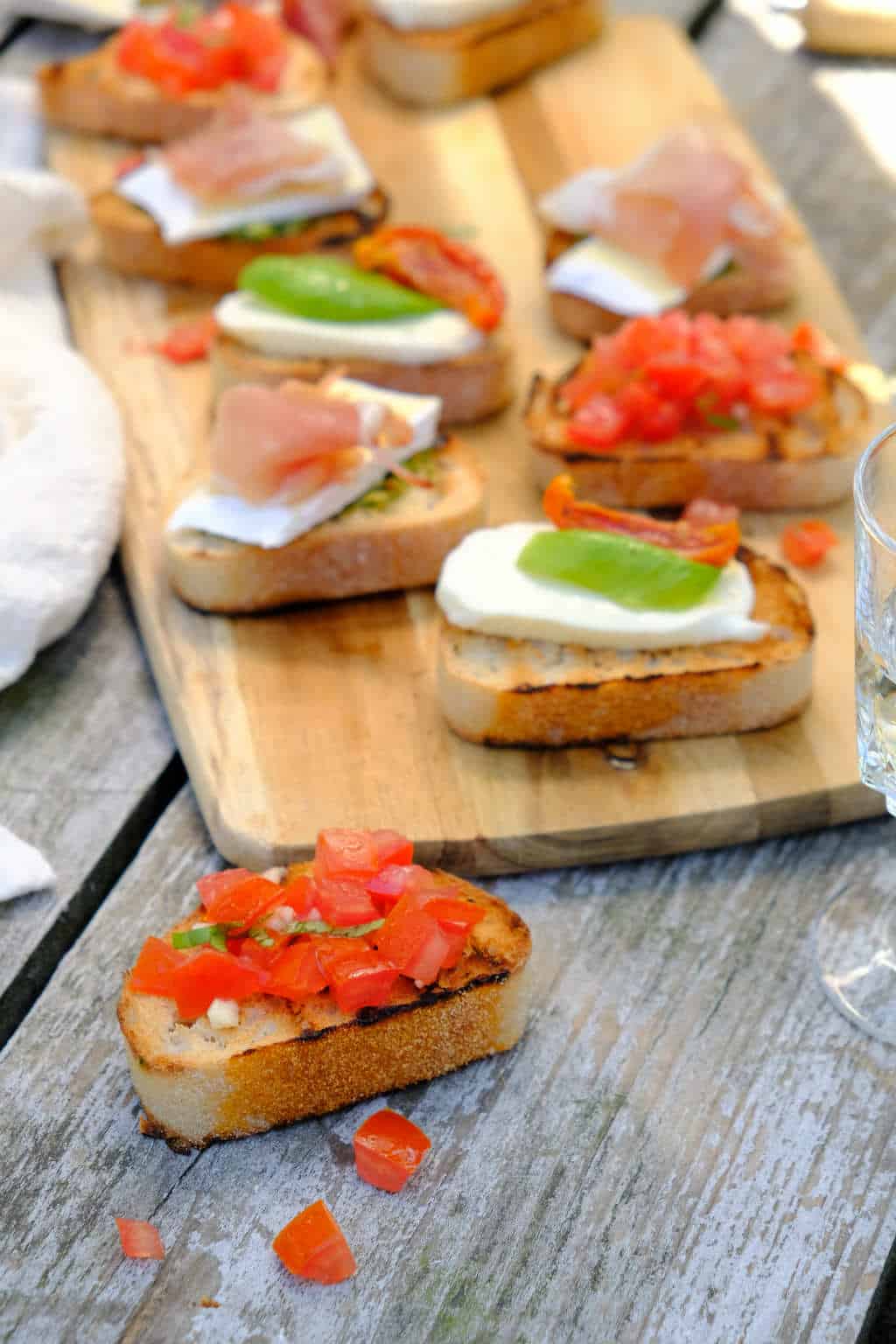 Bruschetta's op de camping