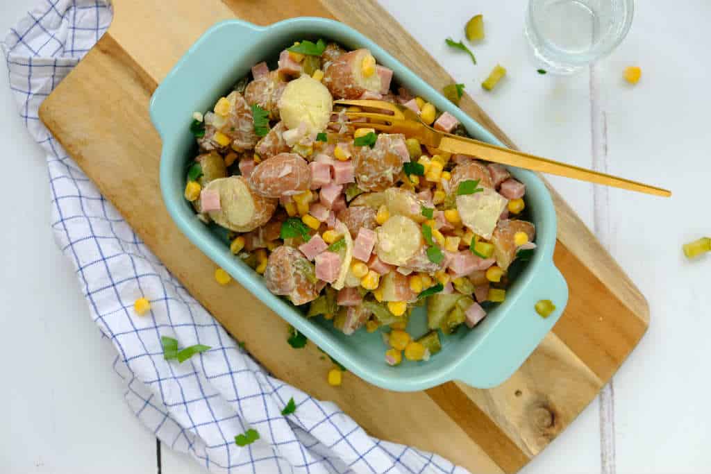 Aardappelsalade met mais