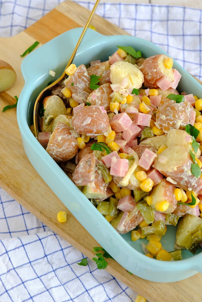aardappelsalade met maïs