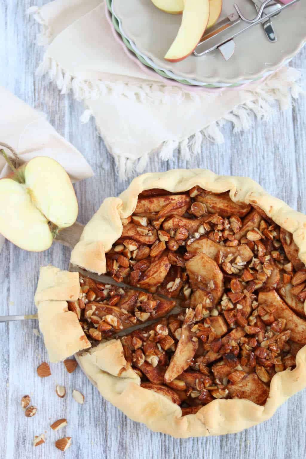 Speculaas appel galette met amandel crunch