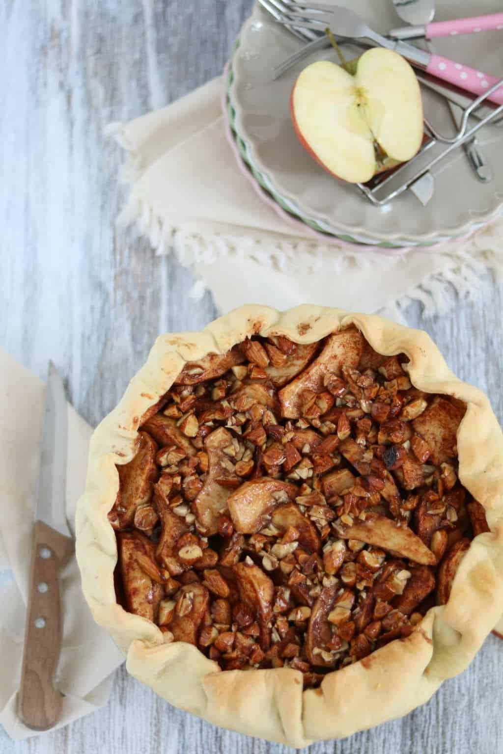 Speculaas appel galette met amandel crunch