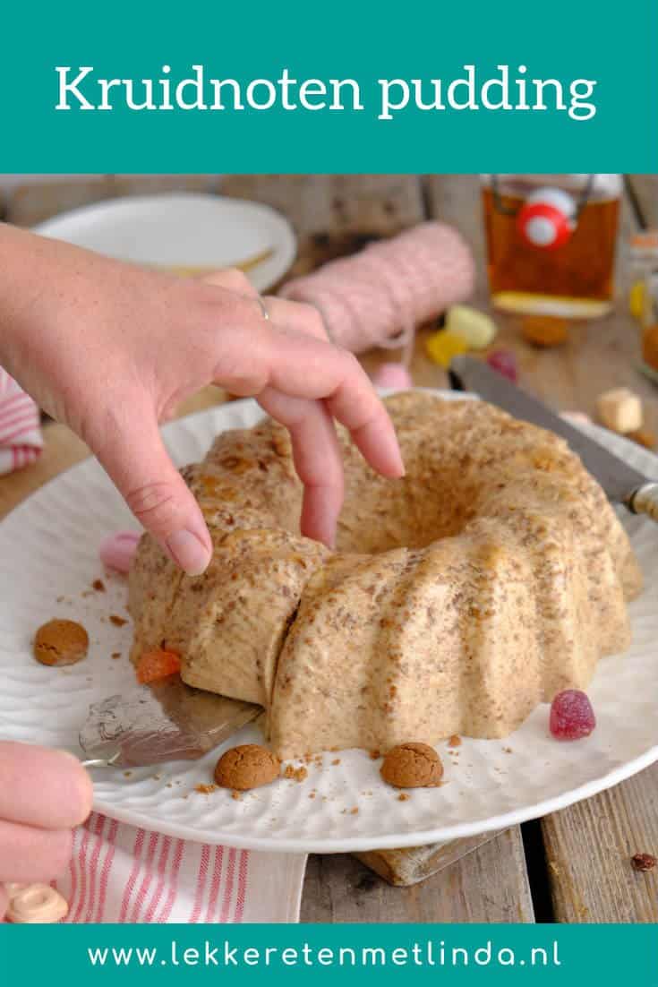 Kruidnoten pudding is een makkelijk Sinterklaas recept, dat je geheel van te voren kunt bereiden.