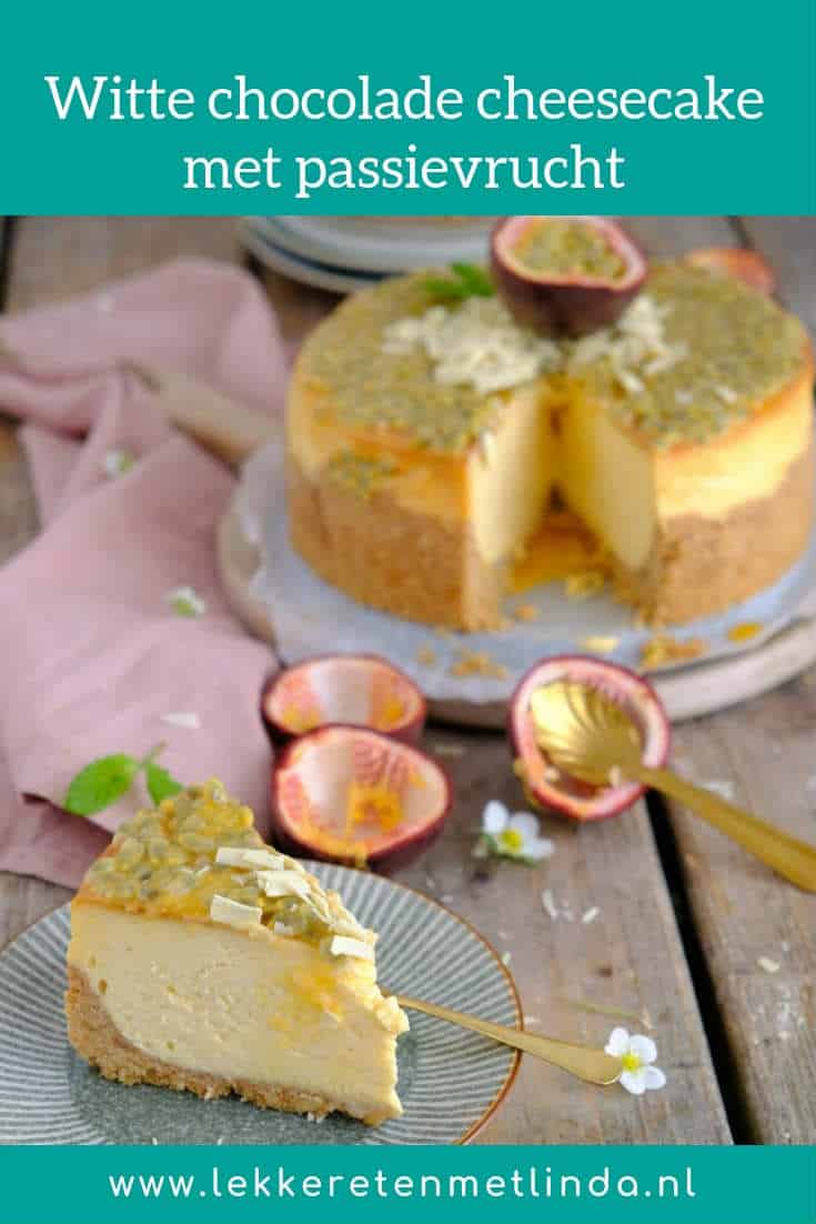 Witte chocolade cheesecake een heerlijk zoet recept en niet moeilijk om te maken. 