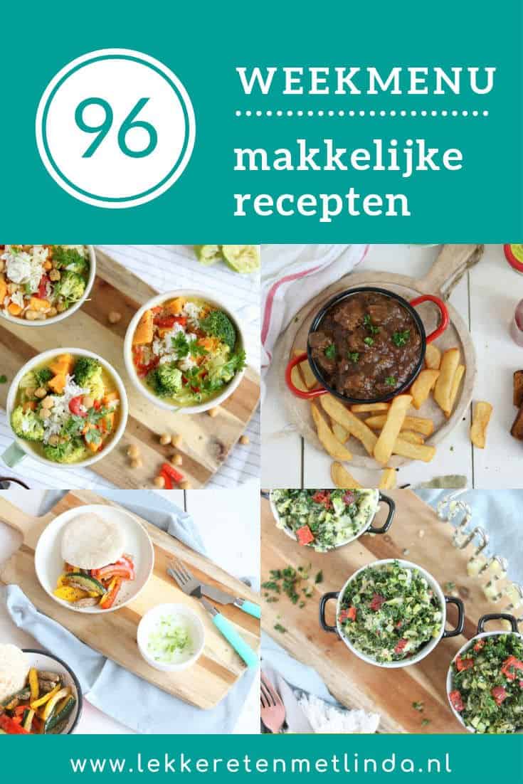 Weekmenu 96 makkelijke recepten