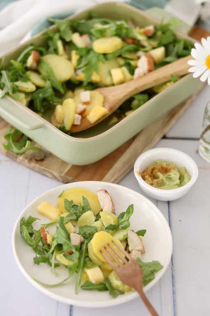Aardappelsalade met avocadodressing