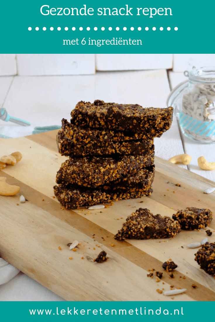 Gezonde snack repen maak je eenvoudig zelf met 6 ingrediënten. Zelf tussendoortjes maken is makkelijker dan je denkt. Kijk zelf maar even op de blog.
