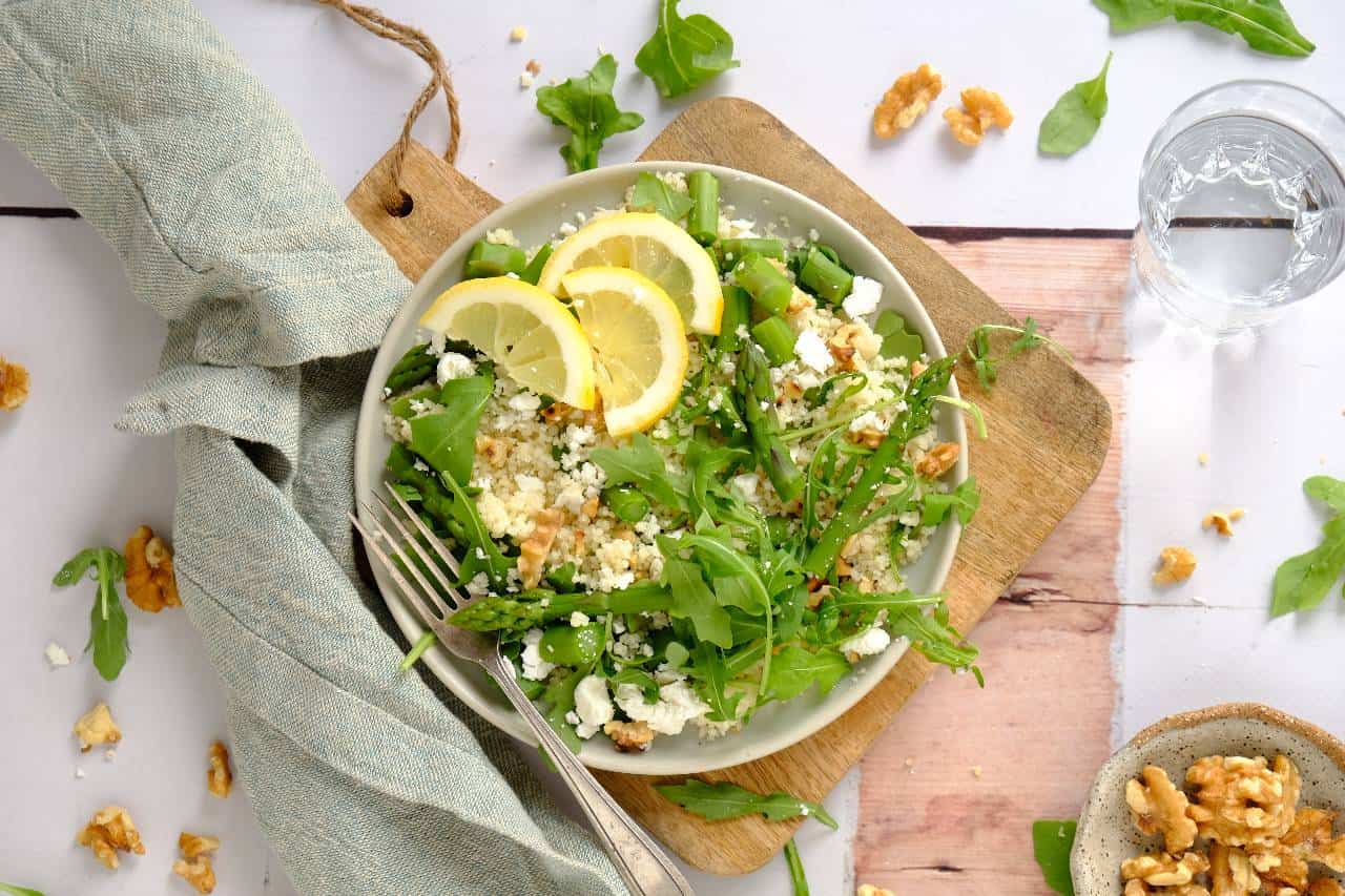 Couscous met groene asperges