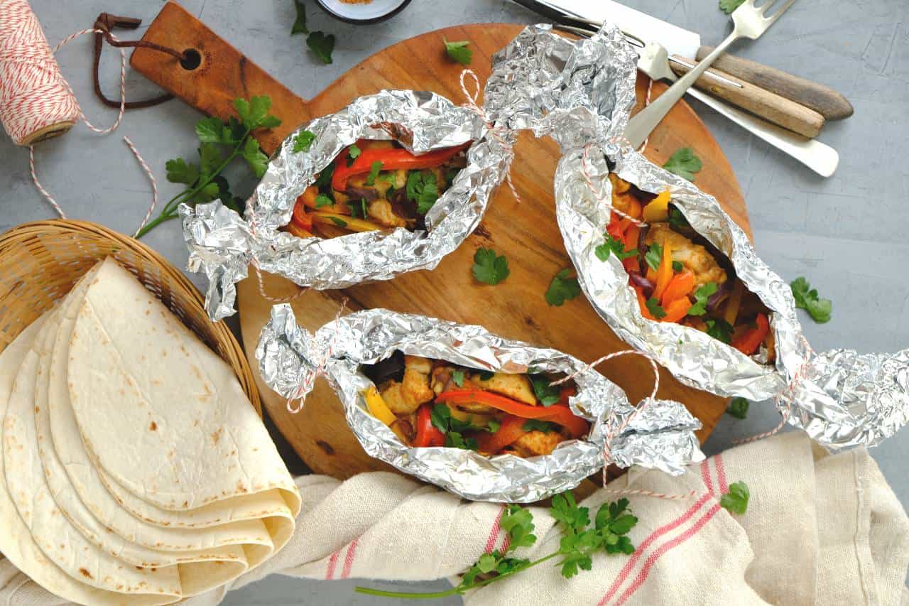 Kip fajitas pakketjes van de bbq