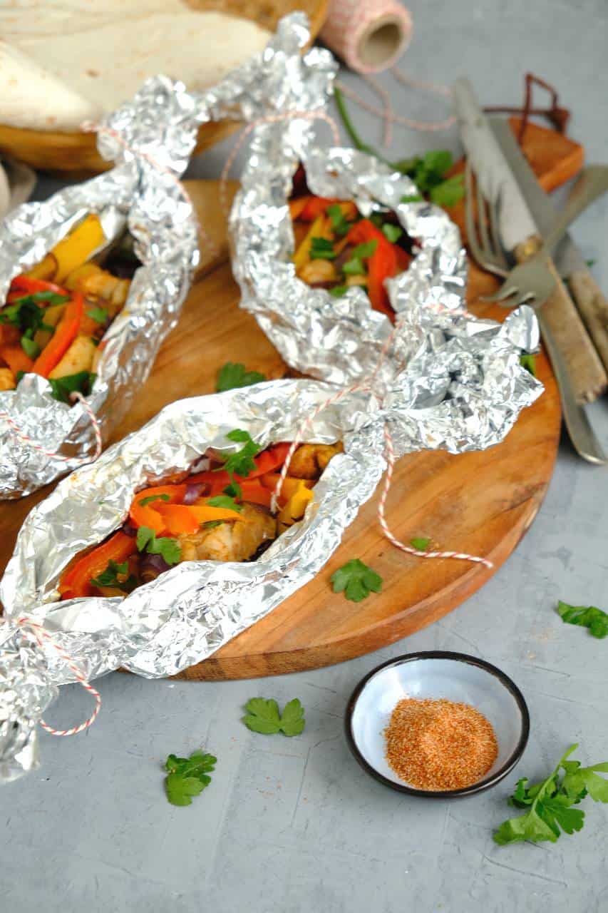 Kip fajitas pakketjes van de bbq