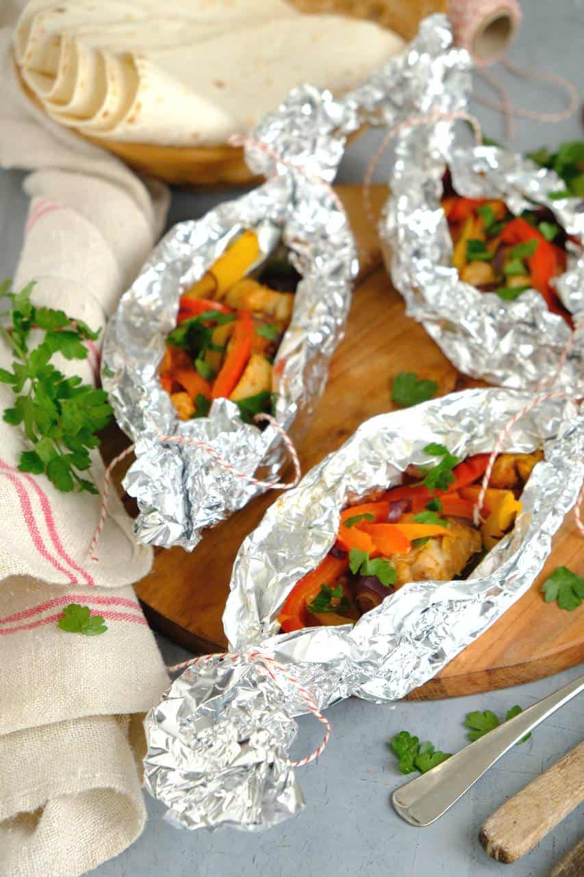 Kip fajitas pakketjes van de bbq