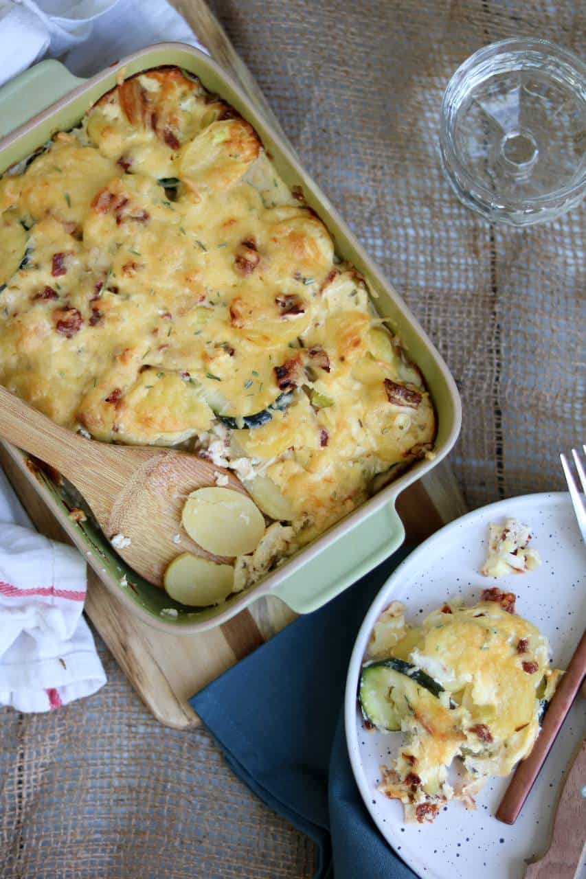 Aardappelgratin met courgette 2a