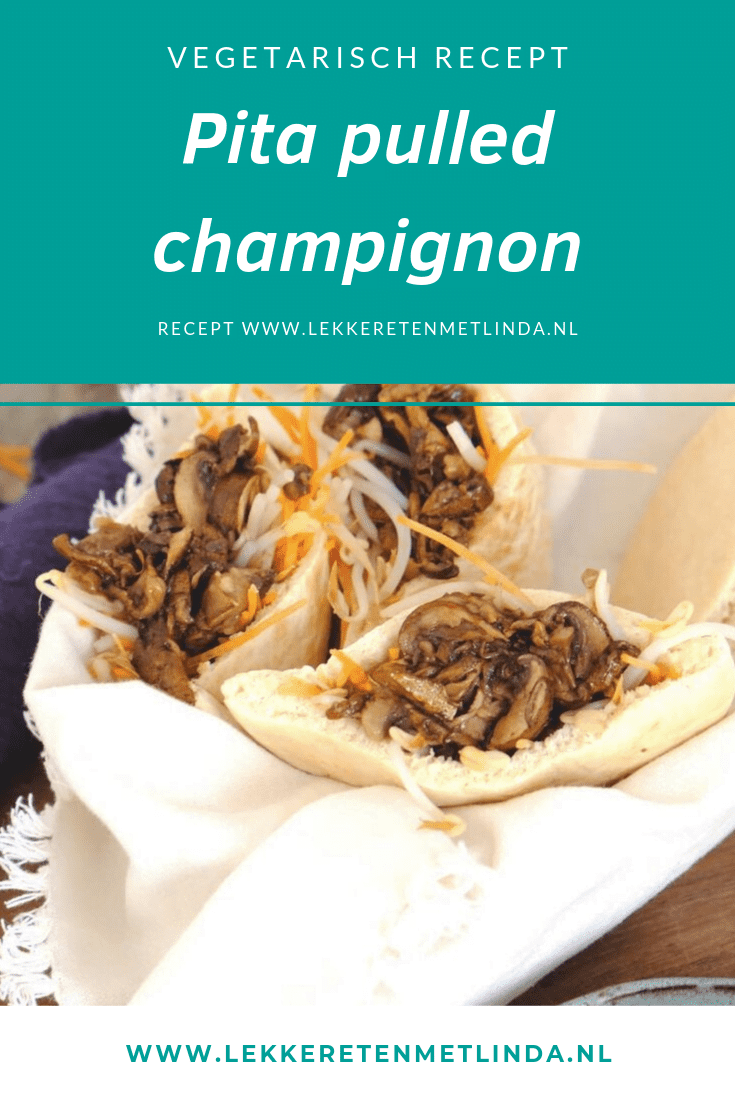 Een pita pulled champignon is de plantaardige versie van het bekende broodje pulled pork of pulled chicken. Super smakelijk en je mist het vlees niet.