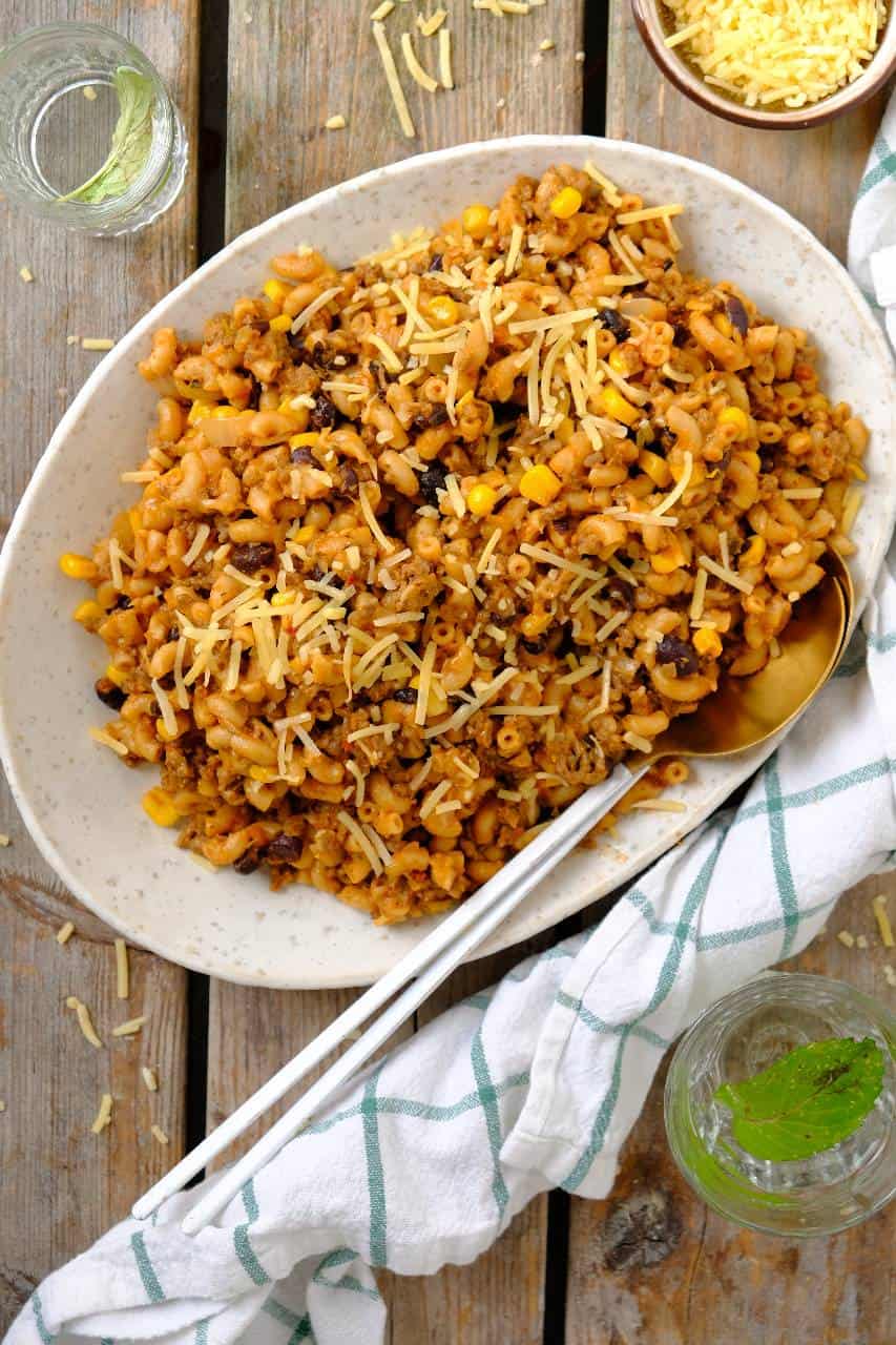 Eenpans taco pasta
