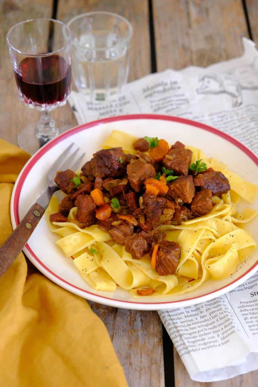Pasta met stoofvlees