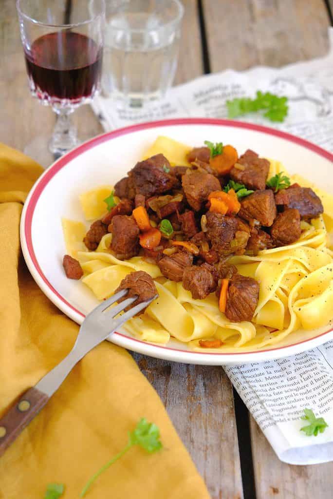Italiaans stoofvlees met pasta