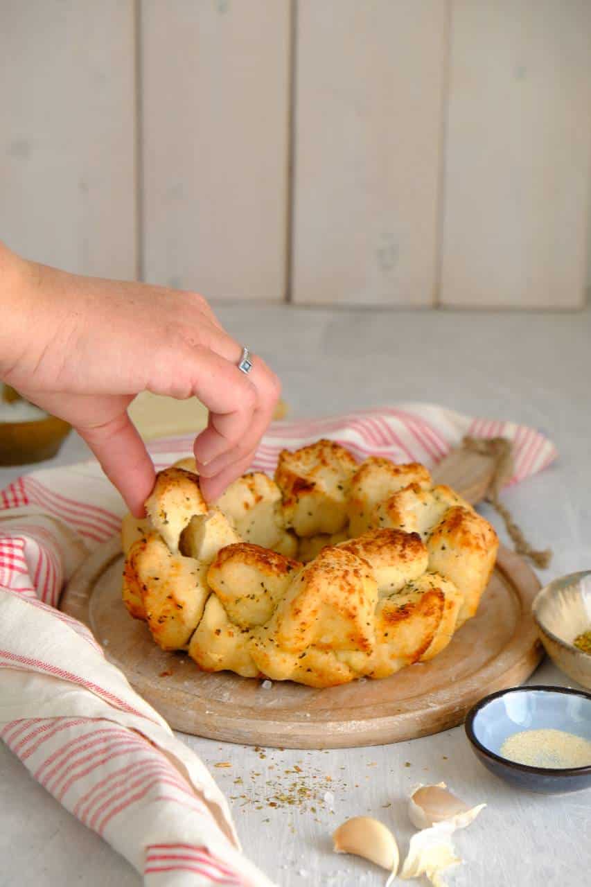 Plukbrood met Parmezaanse kaas