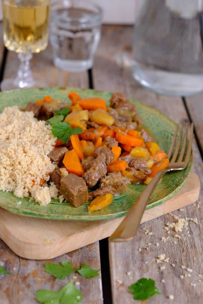 Stoofpot met rundvlees en abrikozen