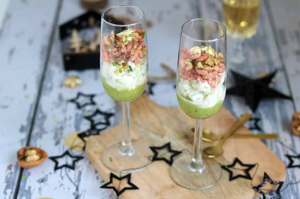 Amuse Hollandse garnalen in een glaasje