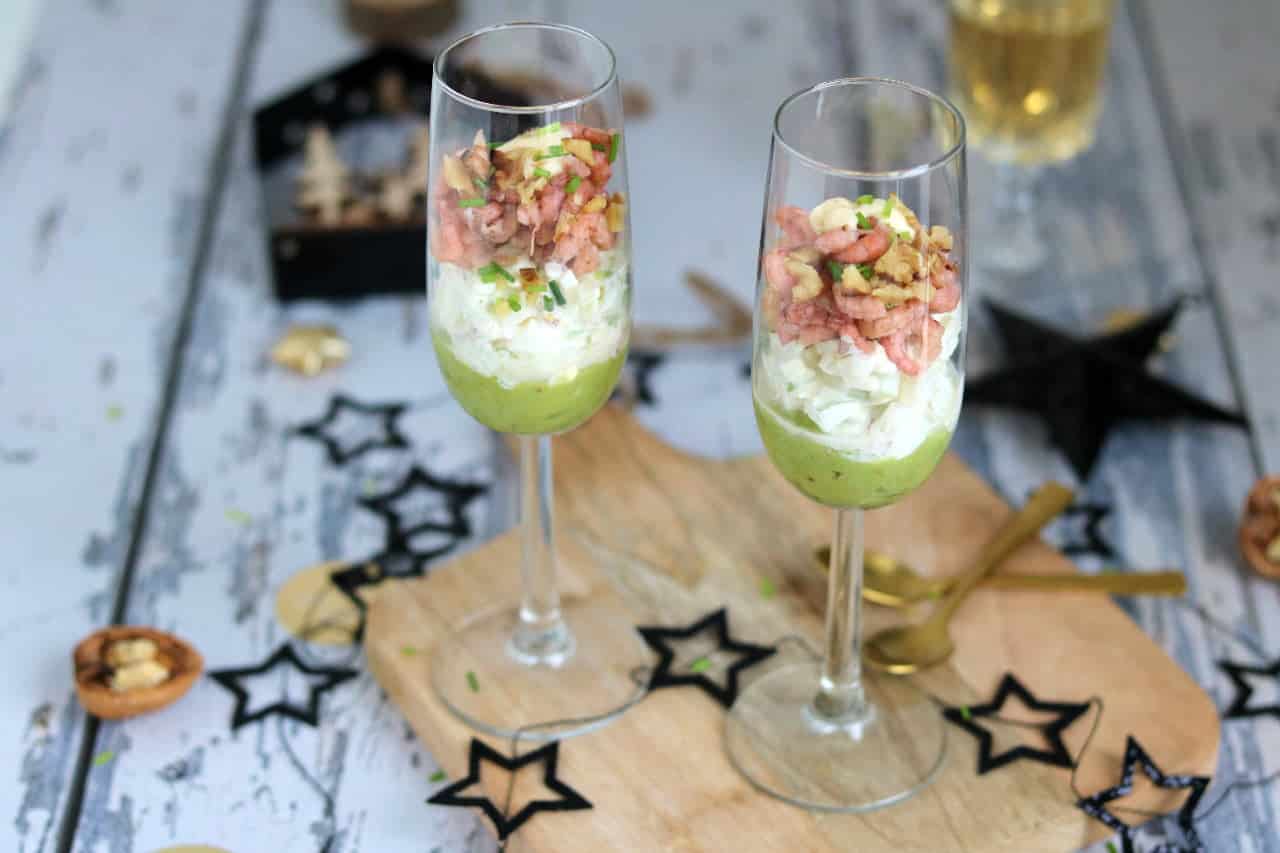 Amuse Hollandse garnalen in een glaasje