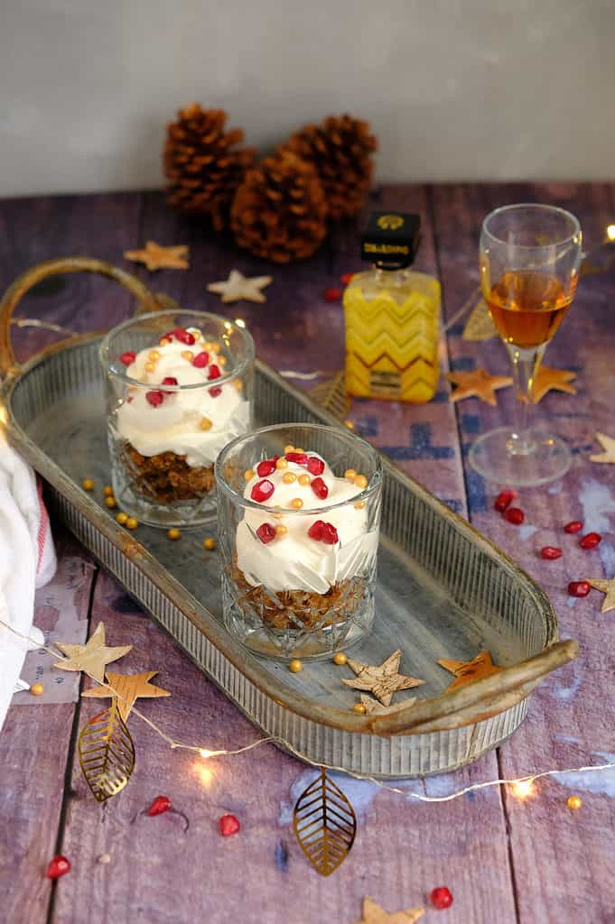 Cheesecake, dessert in een glaasje