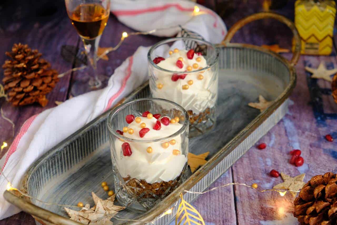 Kerst nagerecht in glas