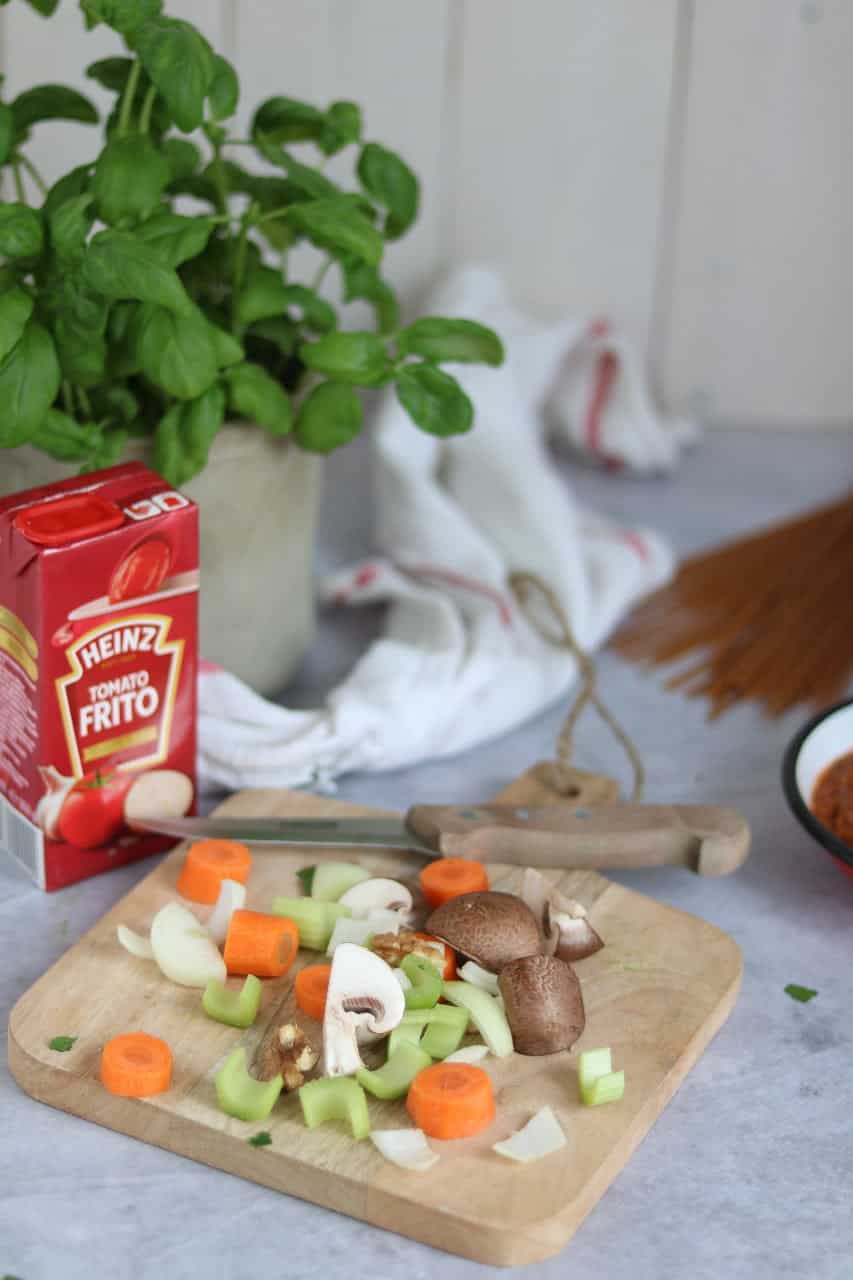 Vegetarische pasta bolognese 