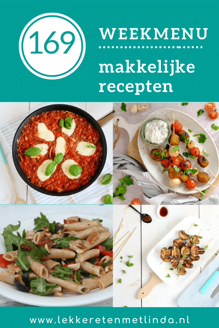 Weekmenu recepten voor het avondeten. Editie 169 met barbecue recepten, lasagne uit de pan en de lekkerste pastasalade