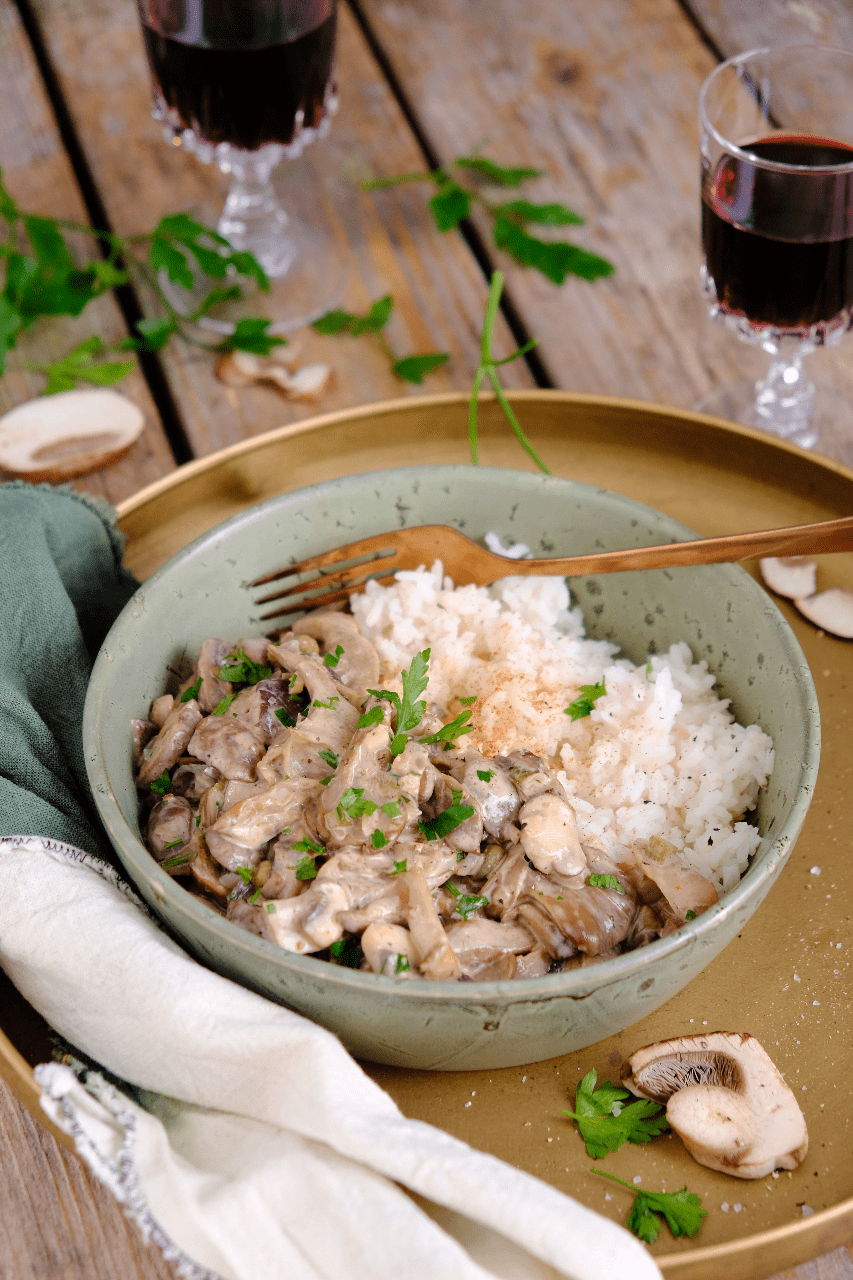 Paddenstoelen stroganoff 