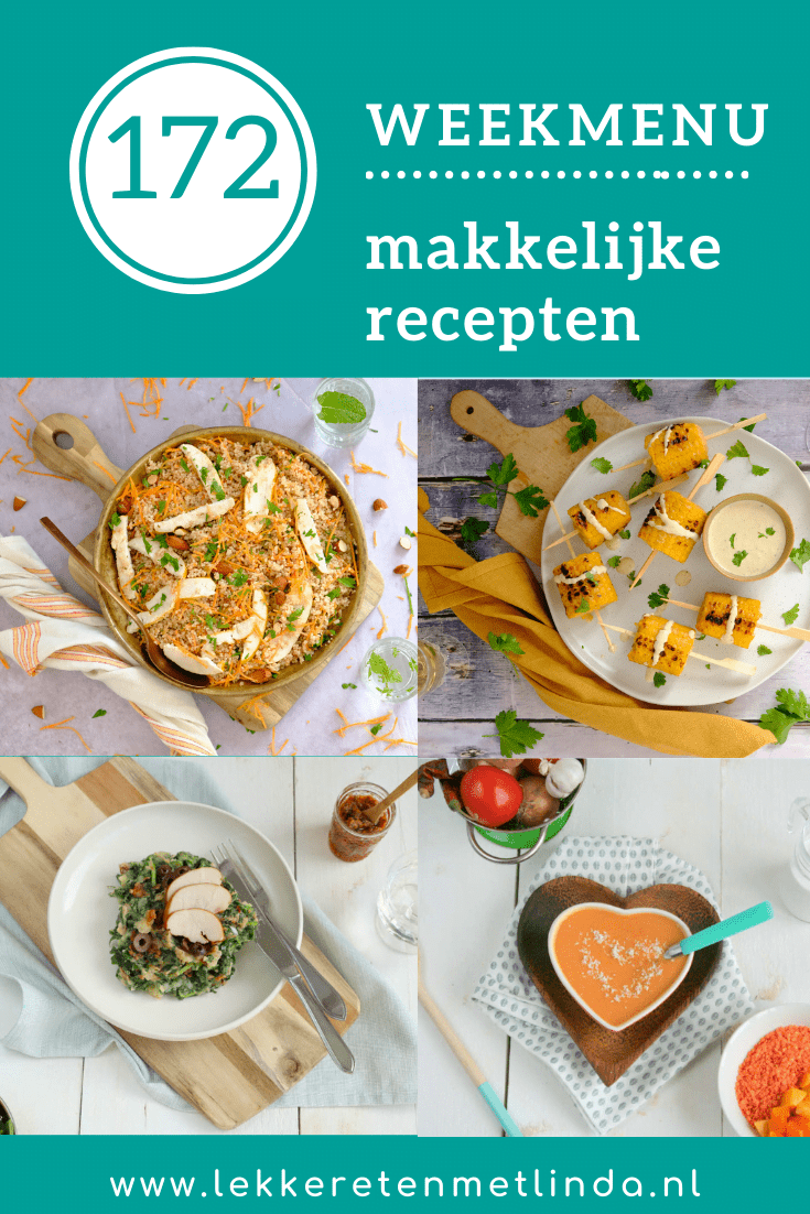 Weekmenu 172 makkelijke recepten voor het avondeten