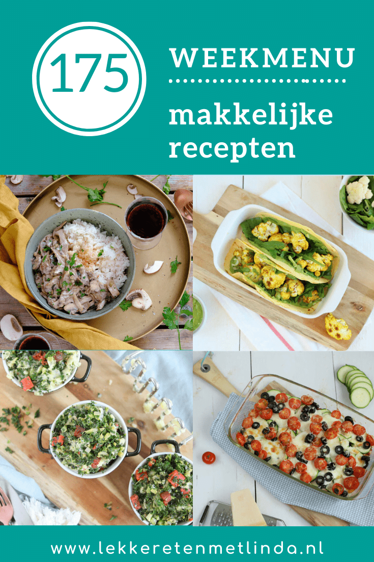 Makkelijke recepten voor het avondeten. Check het nieuwe weekmenu.