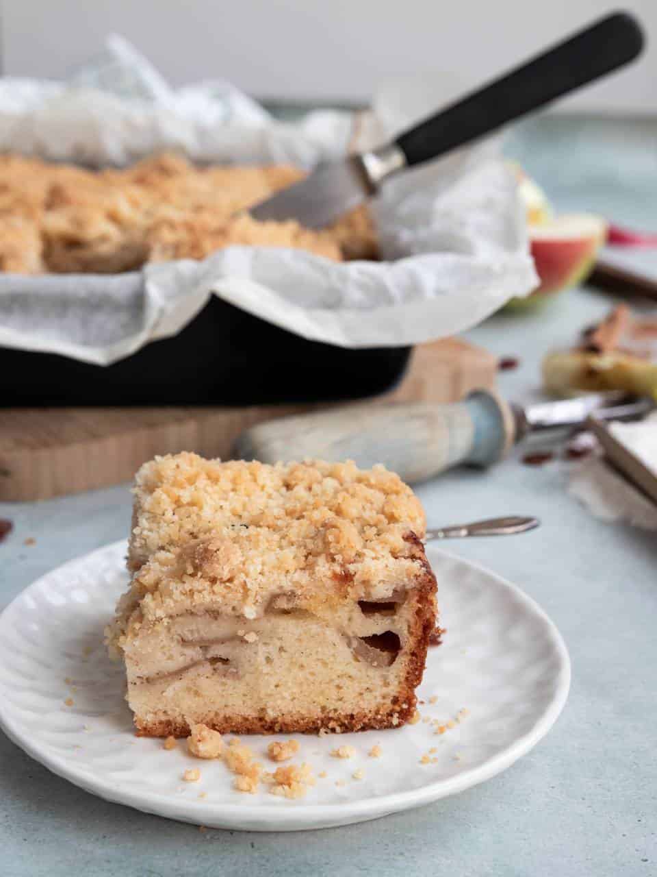Appel crumble plaatcake