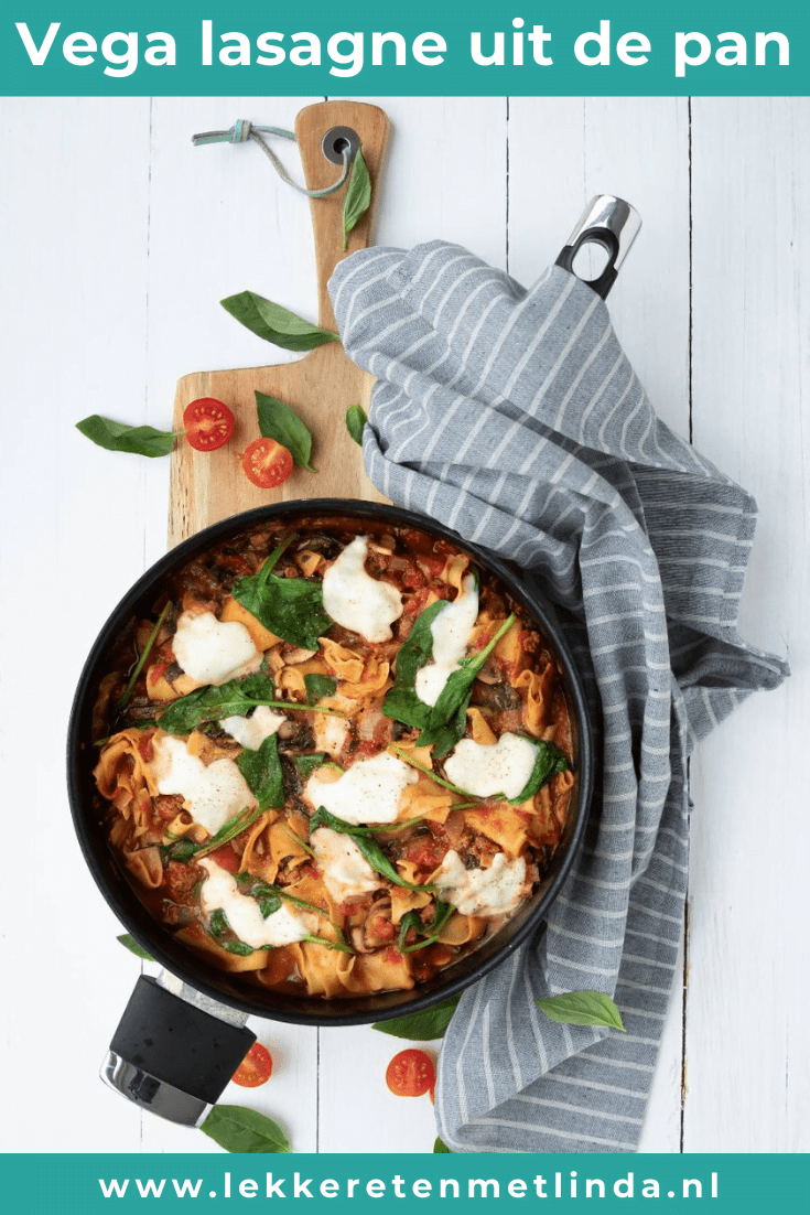 Vegetarische lasagne uit de pan