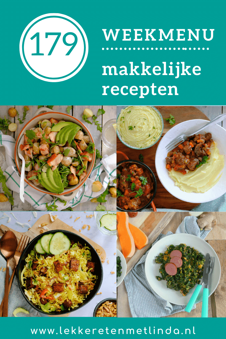 Weekmenu 179 makkelijke recepten voor het avondeten