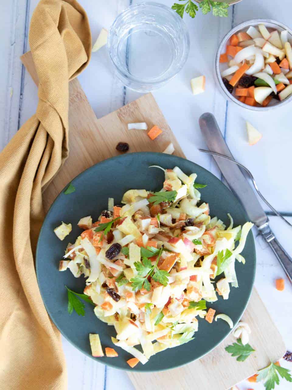 Gezonde lunch: witlof salade met appel
