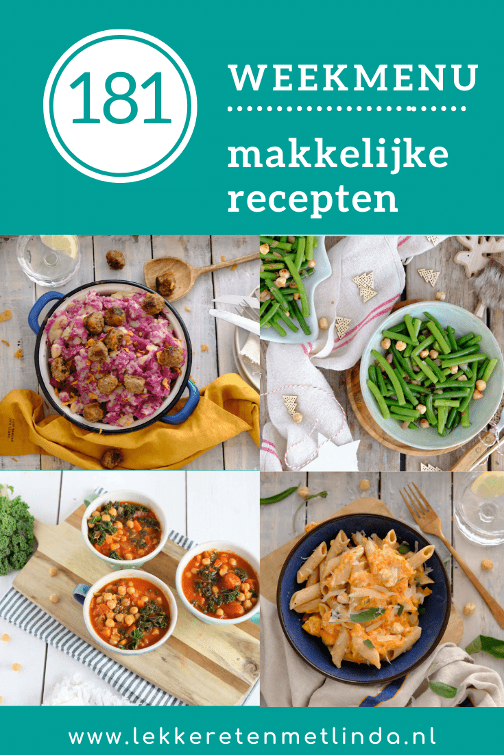 Weekmenu 181 met recepten voor het hele gezin