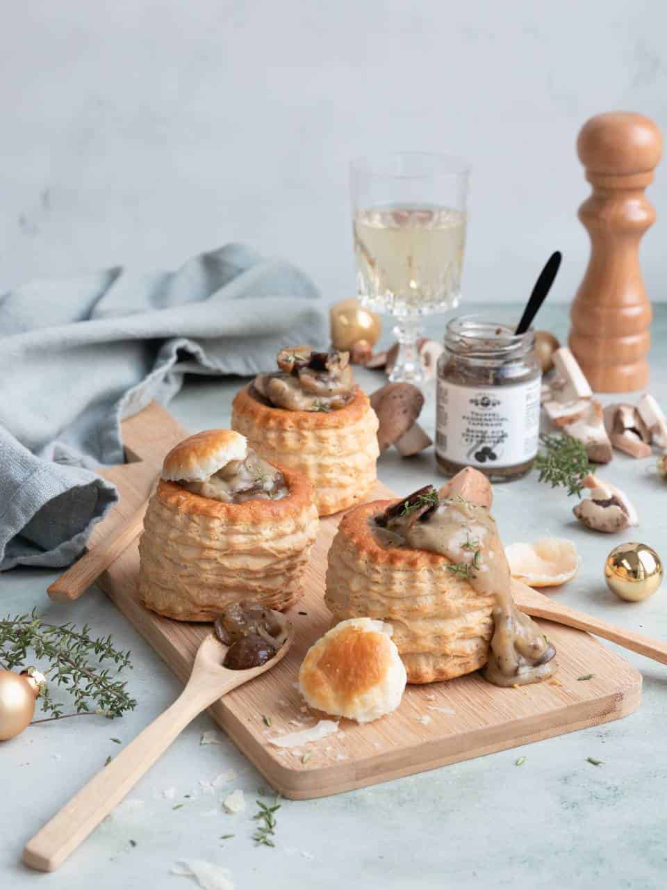 Champignon ragout maken met truffel tapenade