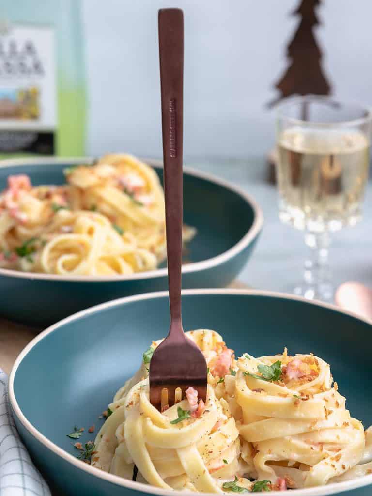 Limoncello pasta met zalm