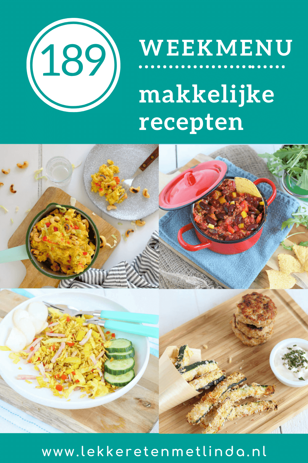 Weekmenu 189 makkelijke recepten voor het avondeten