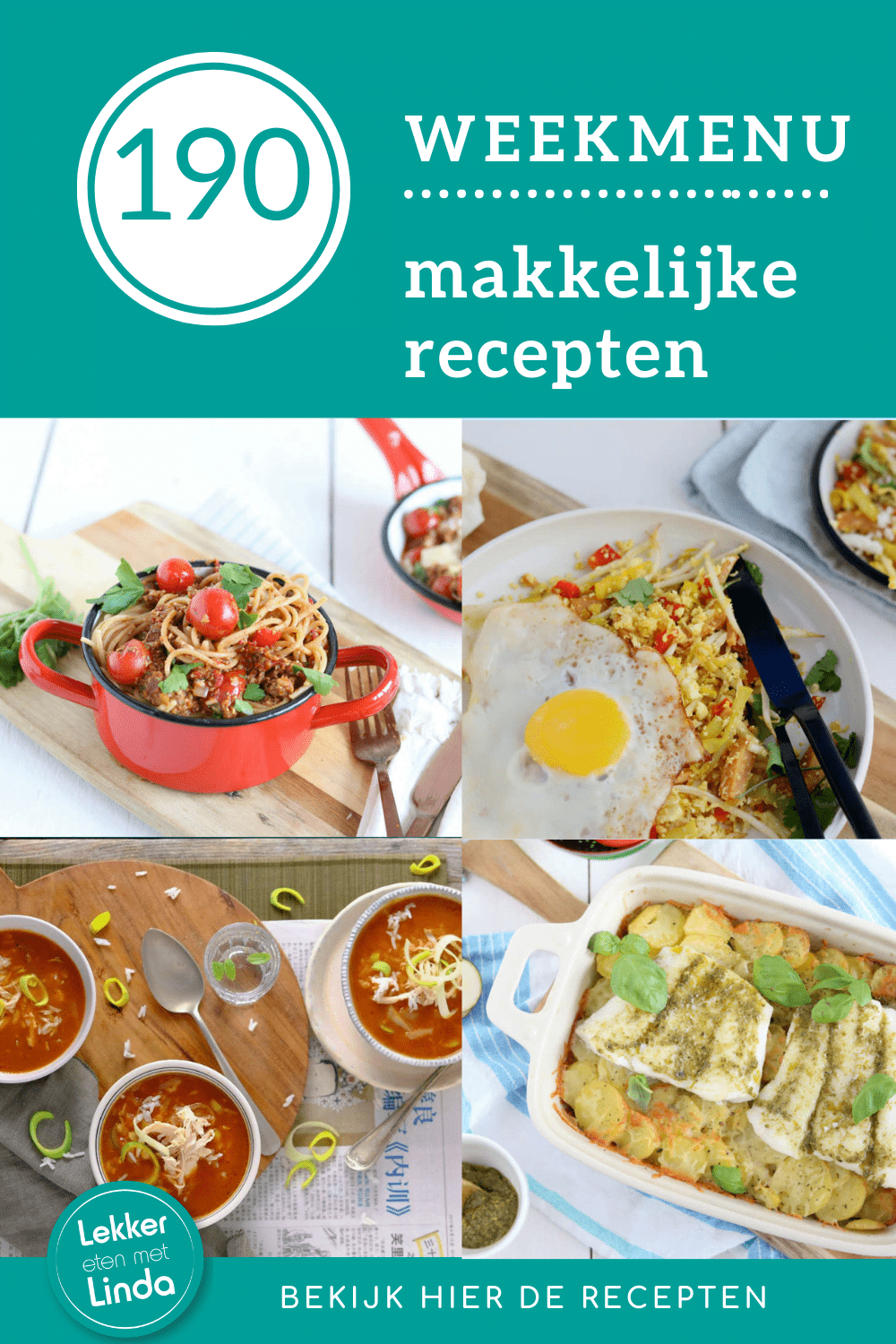 Weekmenu 190 makkelijke recepten