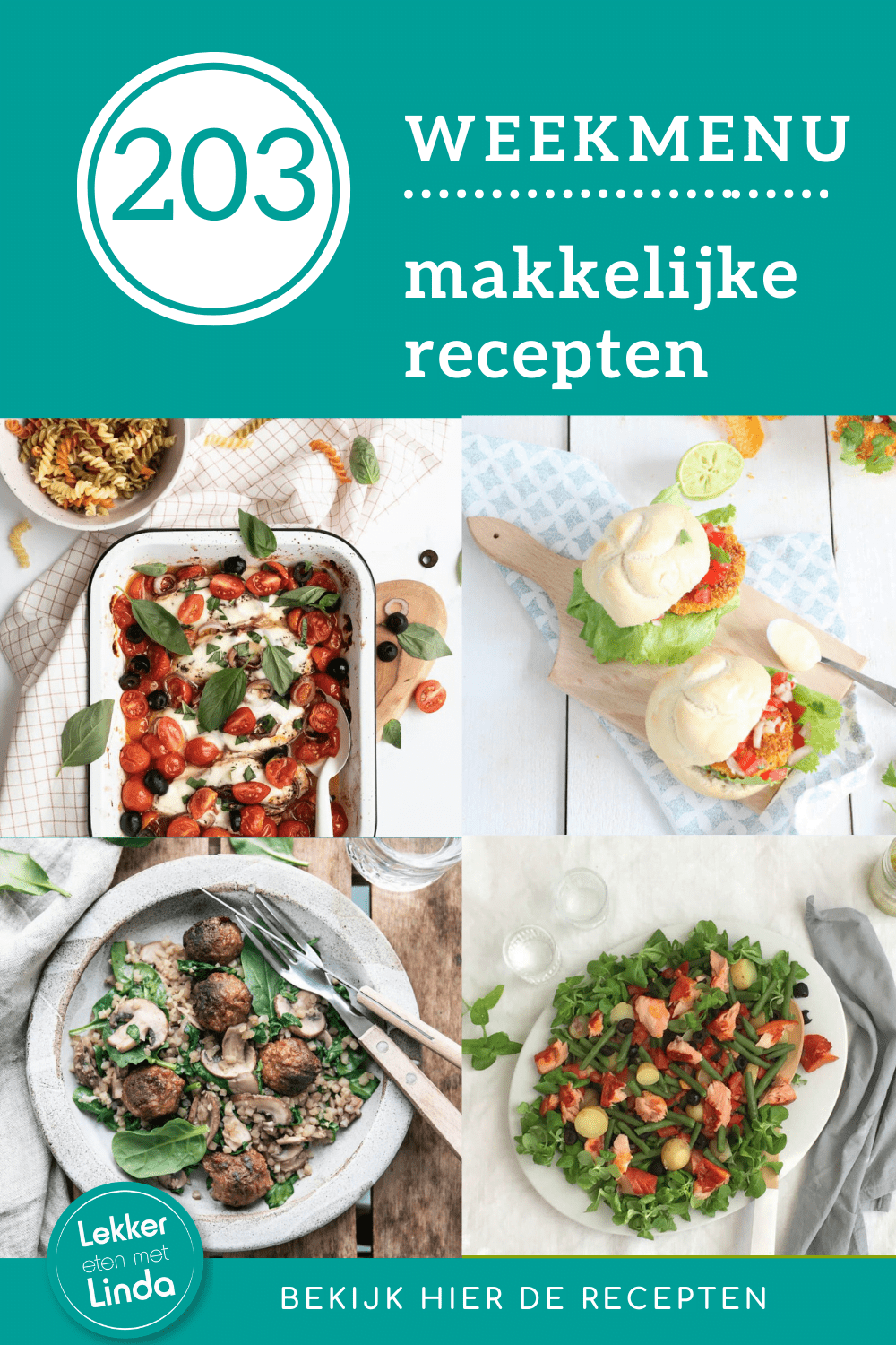 Weekmenu makkelijke recepten 