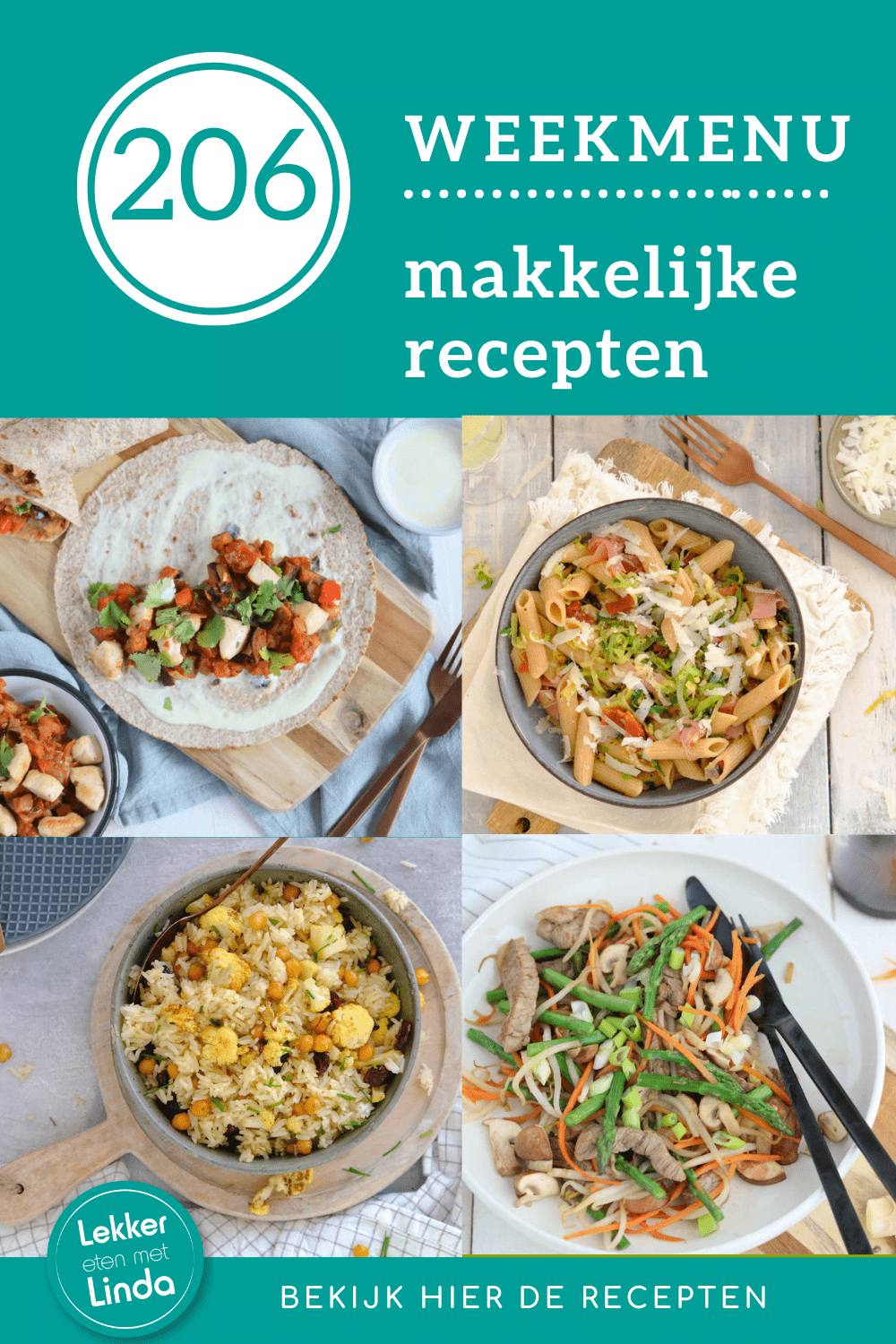 Weekmenu inspiratie voor het avondeten. Wat eten we vandaag? Bekijk hier de nieuwste recepten.