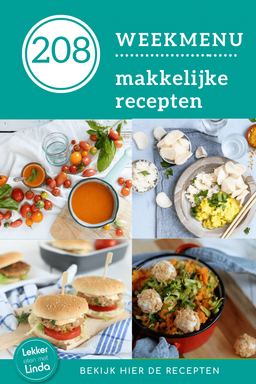 Weekmenu recepten voor het avondeten