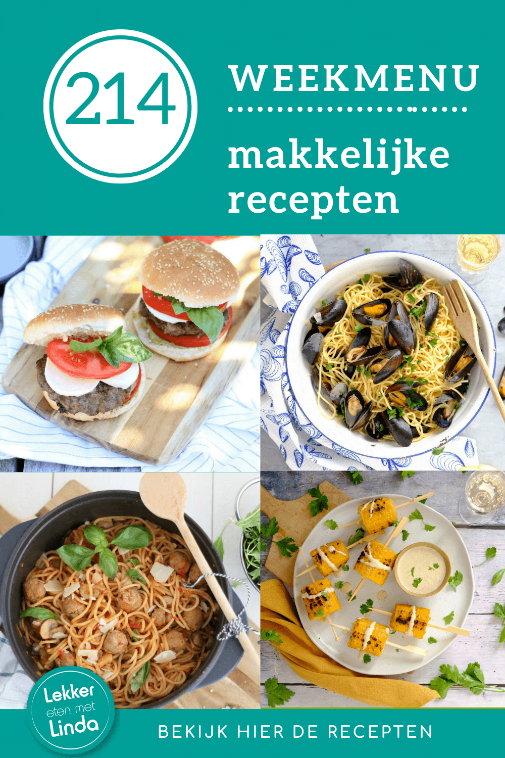 Weekmenu avondeten recepten makkelijk en gezonden, avondeten insp
