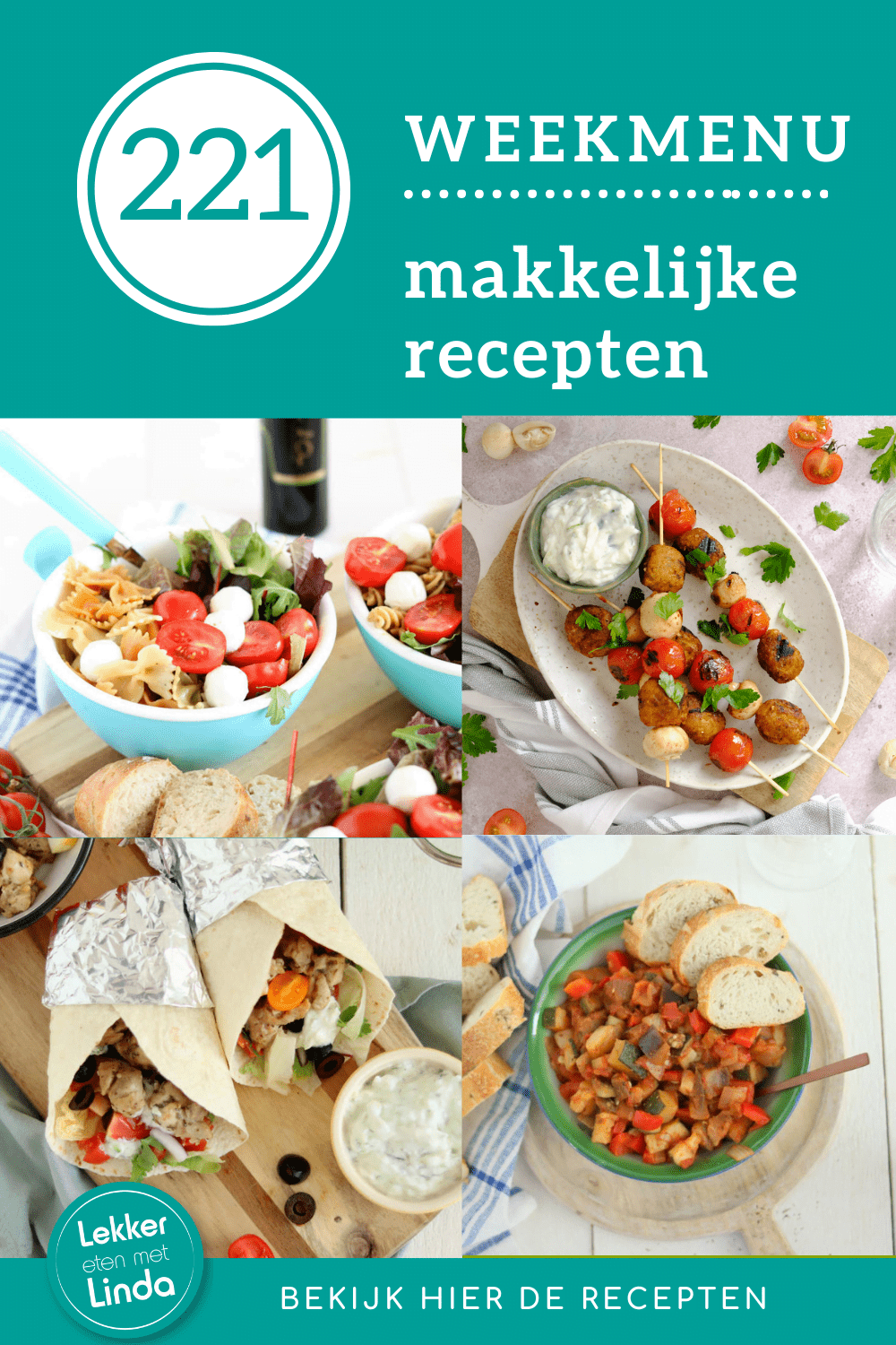Weekmenu recepten voor de zomer 2021